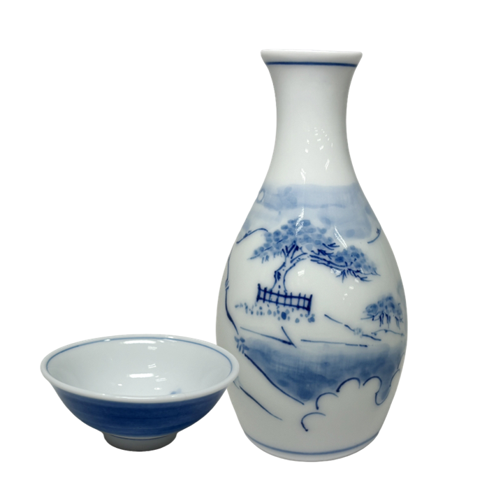 【先行予約販売】太田和彦監修 酒器「山水徳利盃揃え」（徳利・盃セット）